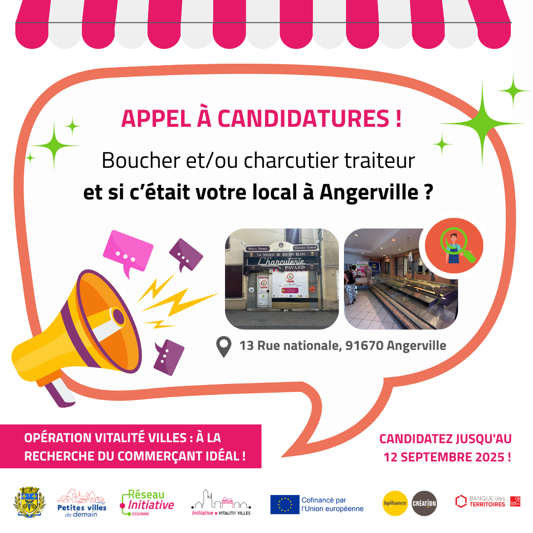 Appel à candidature - Local Angerville - Boucher & charcutier traiteur Local commercial Angerville