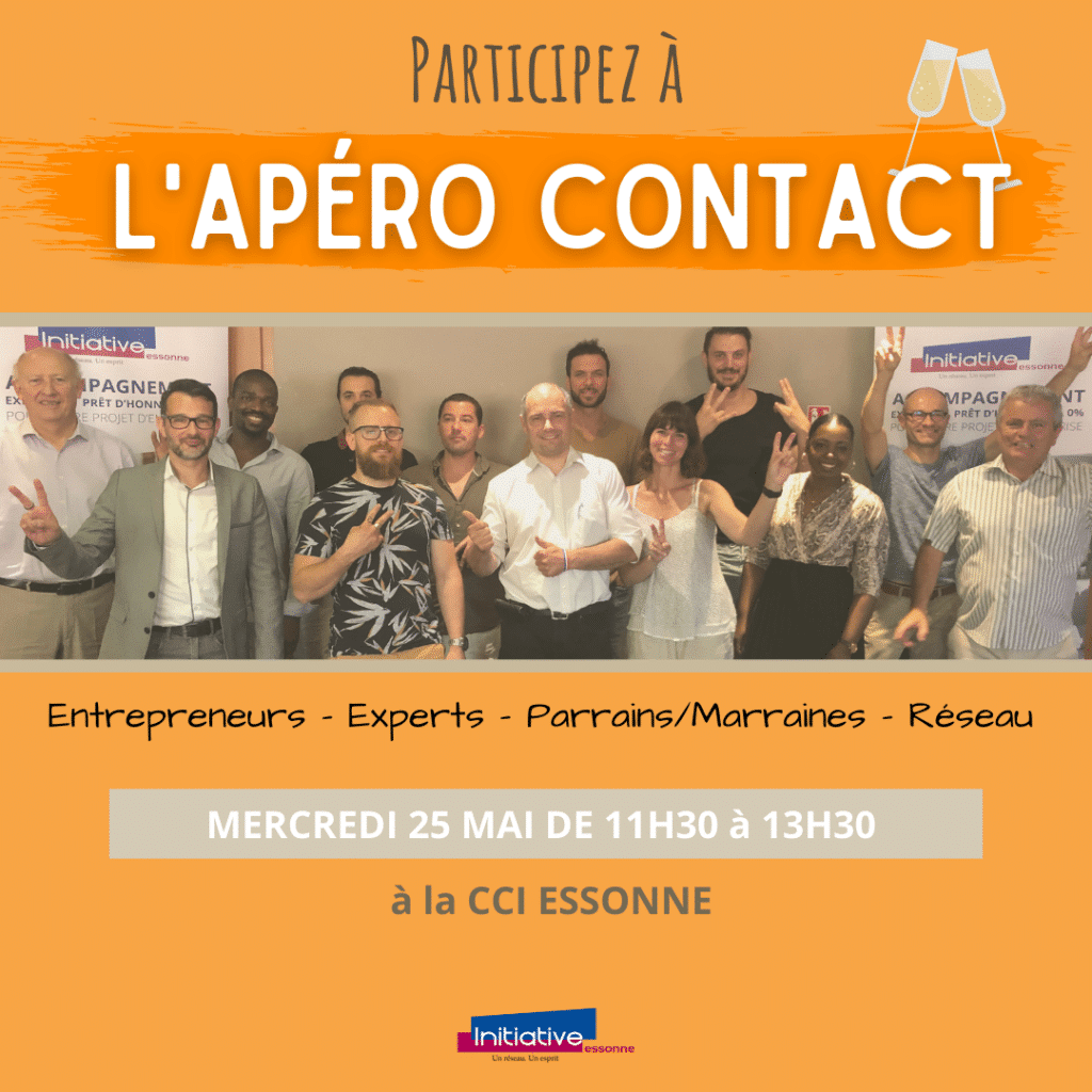 Apéro Contact : Mercredi 25 Mai de 11h30 à 13h30 à la CCI Essonne