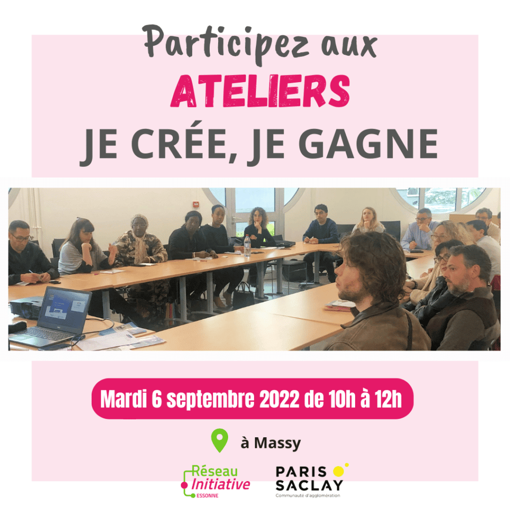 Atelier je crée, je gagne : Mardi 6 septembre 2022 de 10h à 12h à Massy