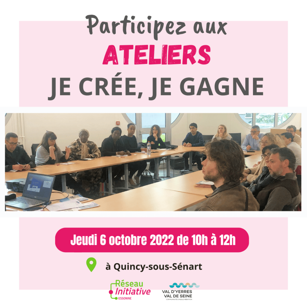 Atelier je crée, je gagne : jeudi 6 octobre 2022 de 10h à 12h à Quincy-sous-Sénart