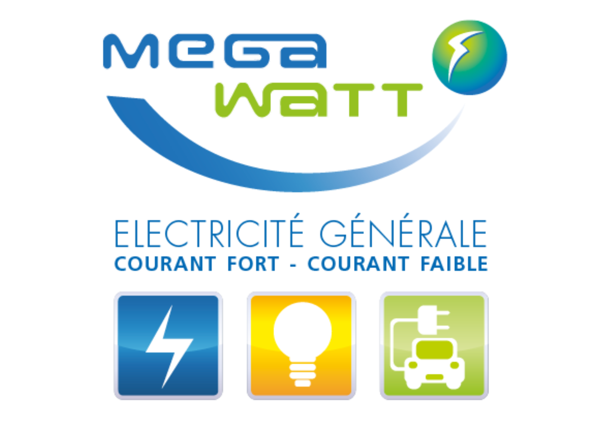 Logo Mega Watt - Entreprise d’électricité financé et accompagné par Initiative Essonne